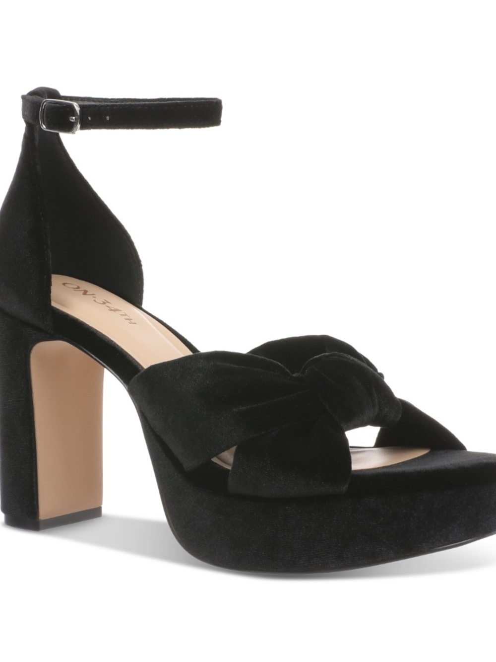 On 34th Sabinaa Platform Sandals Black Velvet